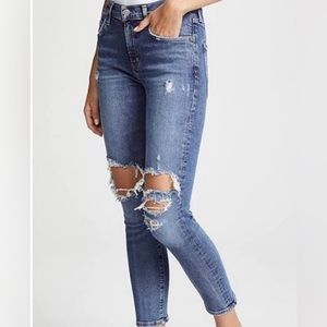 NWOT Aglode Sophie Distressed High Waisted Jeans